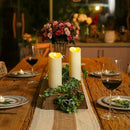Homemory 3"x8" Outdoor Waterproof Flameless Candles, LED Candles, Battery Operated Candles with Remote and Timers, Electric Fake Plastic Pillar Candles, Dark Ivory, Set of 2 by CozyNest Decor