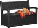 80 Gallon Storage Bench Waterproof and Lockable,Deck Box Outdoor Storage Furniture for Patio,Garden,and Porch – Perfect for Storing Garden Tools and Cushions(Black) by CozyNest Decor