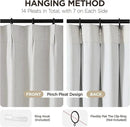 Joydeco 100% Blackout Pleated Curtains, Linen Window Curtains 2 Panel Sets 108 inches Long, Thermal Insulated Darkening Drapes for Bedroom(Ivory,40'' Wx108'' L) by CozyNest Decor