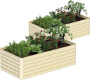 8x4x2 ft Outdoor Raised Garden Bed, Large Metal Planter Raised Beds, Planters for Outdoor Plants for Vegetables, Flowers, Herbs, Fruits, and Succulents.(2 Pcs,Yellow) by CozyNest Decor
