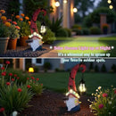 Solar Outdoor Figurine Lights Gnome Garden Decor Statue with LED Flowers & Lantern, Glowing Fairy Yard Decorations for Outside Patio Yard Front Porch, Housewarming Home Decor Gifts Thanksgiving by CozyNest Decor