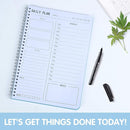 TREES Hourly Daily Planner Undated with To-Do List, Meals, Notes,Appointment Planner Book 10" x 7.3", Flexible PVC Cover,Twin-Wire Binding by TinyTreasures Baby Boutique