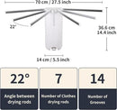 Wall Mounted Clothes Drying Rack - Foldable Tripod, Over The Door Rack for Laundry Bedroom, Household Aluminium by CozyNest Decor