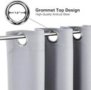 ChrisDowa Small Window Curtains for Kitchen and Bedroom - Grommet Short Thermal Insulated Room Darkening Curtains (2 Panels, Light Grey, 42 x 36 Inch) by CozyNest Decor