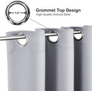 ChrisDowa Small Window Curtains for Kitchen and Bedroom - Grommet Short Thermal Insulated Room Darkening Curtains (2 Panels, Light Grey, 52 x 36 Inch) by CozyNest Decor