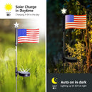 Flumy 4 Pack Solar American Flag Lights Outdoor for Garden, Solar Garden Lights for USA Election Yard Decor, Glowing American Flag Lights Suit for Veterans Day Thanksgiving Day Christmas Decoration by GreenHaven Gardens