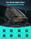 Night Vision Goggles for Adults, Night Vision Binoculars with10000mAh Rechargeable Battery, 3.99" HD Screen & 64GB Card, Infrared Binoculars for Hunting, Camping, Surveillance by TinyTreasures Baby Boutique