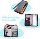 Real Leather Wallet RFID Family Passport Holder Waterproof Travel Essentials (Grey) by TinyTreasures Baby Boutique