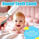 Baby Hair Brush and Comb Set, 4Pcs Baby Soft Bristles Brush Cradle Cap Brush Hair Comb for Newborns Toddlers Boys Girls (Grey) by TinyTreasures Baby Boutique