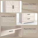 71" Kitchen Pantry Storage Cabinet, Barn Doors Tall Storage Pantry Cabinet with Drawers & Adjustable Shelf, Modern Farmhouse Cupboard Wood Pantry for Kitchen, Living Room, Dining Room, Oak Beige by CozyNest Decor