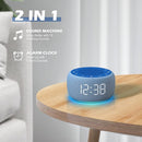 Buffbee Sound Machine & Alarm Clock 2-in-1, 0-100% Clock Face Brightness, Bottom Colored Light, Sleep Timer, Precise 30-Level Volume Control White Noise Machine - Twilight by TinyTreasures Baby Boutique