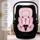 Infant Car Seat Insert for Newborn Girls Boys, Summer Mesh Baby Carseat Head Support with Strap Pads, Soft Reversible Baby Car Seat Insert Cushion Pad for Car Seat, Stroller, Bouncer, Swing, Pink by TinyTreasures Baby Boutique