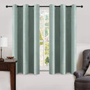 MIULEE Linen Blackout Curtains and Drapes 100% Room Darken Thermal Insulated Grommet Window Panels with Coating 2 PCs W 42 x L 63 inches Seafoam Green by TinyTreasures Baby Boutique