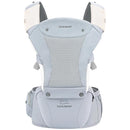 Bebamour Baby Carrier with Hip Seat,All-Position Breathable Mesh Hip Seat & Carrier 0-36Months with Head Hood, 3 PCS Teething Pads, Waist Extender,Storage Bag & Pacifier Case (Blue) by TinyTreasures Baby Boutique