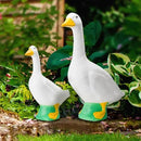 Fox Valley Traders Gaggleville Porch Goose Bundle Goose and Baby Statue – Charming Outdoor Decorative Figurine for Garden, Patio, or Entryway Accent by CozyNest Decor