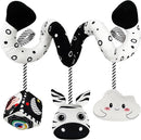Car Seat Toys for Babies 0-6 Months,Hanging Rattle Toys for Crib Mobile, Baby Spiral Hanging Stroller Black and White High Contrast Toys for Newborn 0 3 6 9 12 Months Baby Boys Girls (Zebra) by TinyTreasures Baby Boutique