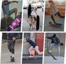 Skateboard,31 x 8 Inch Complete Skateboard, 8-Layer Maple Wood Deck Double Kick Standard Skateboards for Kids, Teens, Adult, Beginner by TinyTreasures Baby Boutique
