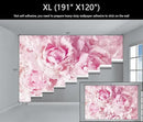 WFBHUA-Pink Floral Wallpaper Mural Peony Flower Wallpaper for Girls Bedroom Wall Murals(Not Peel and Stick) by CozyNest Decor