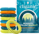 Cliganic 25 Pack Mosquito Repellent Bracelets for Adults & Kids - Natural DEET-Free Bands, Individually Wrapped by TinyTreasures Baby Boutique