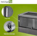 New Age Pet ECOFLEX 48-Inch Mojave Reptile Lounge in Grey- Durable Wood Plastic Composite Habitat with Vented Side Panels, Removable Sliding Glass Doors & Lock, Easy Assembly by CozyNest Decor
