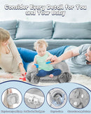 Baby Lounger Pillow : 3-in-1 Infant Lounger for Newborn 0-24 Months, Portable Tummy Time Mat for Home and Travel, Breathable & Soft Baby Seat for Baby, Babies Essentials Gifts, Grey by TinyTreasures Baby Boutique