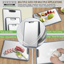 Titanium Cutting Board Double-sided non-slip silicone edging Pure Titanium Cutting Boards for Kitchen - Double-Sided Food-Grade Chopping Board Non-Stick Durable and easy to clean (Medium)