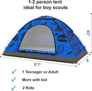 KidzAdventure 2 in 1 Indoor/Outdoor Tent for Kids, Small 1 or 2 Toddler/Kids Tent, Backpacking, Lightweight and Easy Pop up, Ideal for Backyard, Outside Camping, or Play Fort by TinyTreasures Baby Boutique
