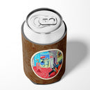 Lady with her Boston Terrier Can or Bottle Hugger Cooler Sleeve for Standard 12 oz Cans, Insulated Foam Beer & Soda Can Hugger Reusable