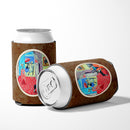 Lady with her Boston Terrier Can or Bottle Hugger Cooler Sleeve for Standard 12 oz Cans, Insulated Foam Beer & Soda Can Hugger Reusable