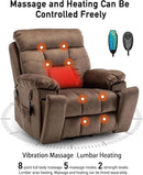 Power Lift Recliner Chair for Elderly, Lazy Boy Recliner Chair with Massage and Heating, 26in Extra Wide Recliner Seat with Cup Holder, Adjustable Electric Reclining Chair for Big Man by CozyNest Decor