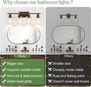 4 Light Bathroom Light Fixtures, Oil-Rubbed Bronze Modern Vanity Lights with Clear Glass Shades, Bathroom Wall Lamp for Mirror Living Room Cabinet by CozyNest Decor