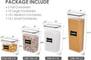 Vtopmart 32pcs Airtight Food Storage Containers Set, BPA Free Plastic Kitchen and Pantry Organization Canisters with Lids for Cereal, Dry Food, Flour and Sugar, Includes 32 Labels by CozyNest Decor