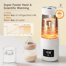 Portable Bottle Warmer for Travel, Detachable Baby Bottle Warmer Portable for Breastmilk Formula, Fast Heating & Long time Temp Keep, Rechargeable, Healthy for Baby on Journey, Car, Airplane by TinyTreasures Baby Boutique