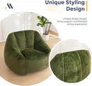 MAXYOYO Bean Bag Chair, Comfy Bean Bag Sofa with Back Support, Faux Fur Bean Bag Chair for Adults and Kids, Stuffed Floor Sofa for Living Room, Bedroom, Apartment, Green by CozyNest Decor