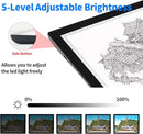A4 Rechargeable Light Pad, KOBAIBAN Wireless Magnetic Tracing Light Box, 5 Levels Brightness LED Light Tablet Board, Cordless Battery Powered Light Drawing Table for 5D DIY Diamond Painting, Sketching by TinyTreasures Baby Boutique