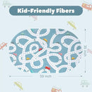 STARUIA Small Road Rug for Kids Room, 3'x5' Washable Kids Play Rug for Baby Nursery, Non-Slip Car Rugs for Playroom, Kid Play Mat Blue Traffic Carpet for Boys Girls Dorm Toy Room Tent by CozyNest Decor