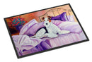 Fox Terrier Waiting on Mom Doormat Indoor Outdoor 18H X 27W Front Door Mat Rugs for Entryway, Non Slip Washable