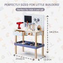 Wooden Kids Tool Bench with Electric Drill, Toddler Tool Bench with Storage Drawers and Platform, Toy Workbench Workshop with Play Tools Set for Boys and Girls, Perfect for Ages 3+ by TinyTreasures Baby Boutique