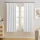 KEQIAOSUOCAI Pleated White Curtains 72 Inches Long for Bedroom,Half Blackout Room Darkening Memory Shape Window Curtain 72 Inch Length 2 Panel Set,Pinch Pleated Drapes with Hooks,40 by 72,Set of 2 by TinyTreasures Baby Boutique