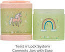 Whiskware Stackable Snack Containers for Kids, Set of 3 Stackable Snack Cups, Unicorn and Sharks Designs by TinyTreasures Baby Boutique