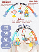 Pau1Hami1ton Baby Stroller Arch Toys, Car Seat Toys,Bouncer Toy Bar/Mobile for Bassinet,Adjustable Baby Hanging Toys Fit for Crib Bed,Stroller,Car Seat Gifts.S-19(Zebra) by TinyTreasures Baby Boutique