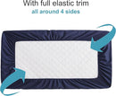 NTBAY 2 Pack Waterproof Mini Crib Mattress Protector, Quilted 24"x38" Fitted Mattress Cover - Machine Washable - Soft and Breathable Baby Mattress Pad Sheet for Mini Crib and Baby Playards, Navy Blue by TinyTreasures Baby Boutique