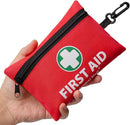 General Medi Mini First Aid Kit, 150 Piece Small First Aid Kit - Includes Emergency Foil Blanket, Scissors for Travel, Home, Office, Vehicle, Camping, Workplace & Outdoor (Red) by TinyTreasures Baby Boutique