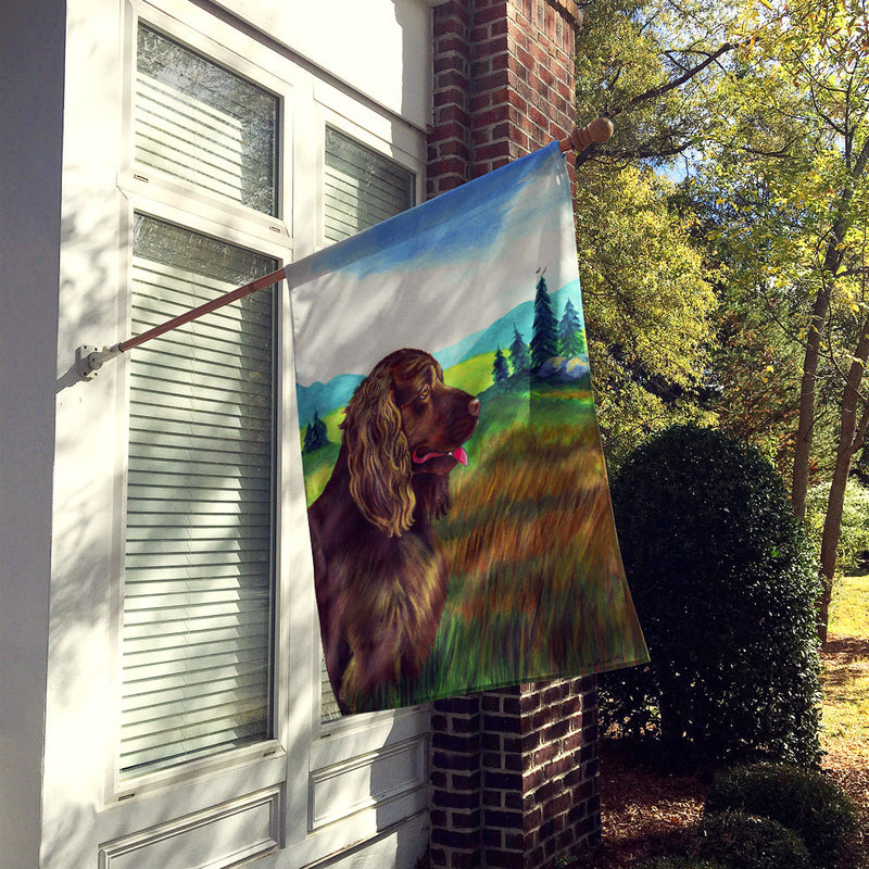 Sussex Spaniel Flag Canvas House Size