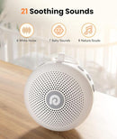 Dreamegg Portable Noise Machine for Baby Adult, Features Powerful Battery, 21 Soothing Sound, Noise Canceling for Office & Sleeping, Sound Therapy for Home, Travel, Registry Gift, Classic White by TinyTreasures Baby Boutique