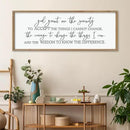LuZhiQiang God Grant Me Prayer Wall Decor Art 40"×15" Serenity Prayer Bible Verse Sign Scripture Large Wood Framed Wall Hanging (Wood) by CozyNest Decor