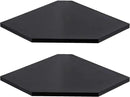 Corner Shelf Wall Mount, Floating Corner Shelves, Set of 2 Corner Wall Shelf Organizer, Rustic Wood Wall Storage Display Shelves for Living Room Bedroom Bathroom Kitchen, Classic Black by CozyNest Decor