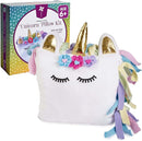 Pinwheel Crafts Unicorn Pillow Kit - DIY Arts and Crafts for Kids Ages 6 7 8-12+ Years, No Sewing Kit for Kids, Unicorn White Pillow Craft Kits for Birthday, Christmas Gifts for Girls by TinyTreasures Baby Boutique