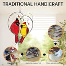Cardinal Suncatchers Stained Glass for Windows Hangings,Male & Female Cardinal Stained Glass Sun Catchers,Stained Glass Red Love Birds Home Ornament,Gifts for Women by GreenHaven Gardens
