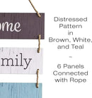 EXCELLO GLOBAL PRODUCTS Large Hanging Wall Sign: Rustic Wooden Decor (Home, Family, Love, Laugh, Live, Happiness) Hanging Wood Wall Decoration (11.75" x 32") by CozyNest Decor